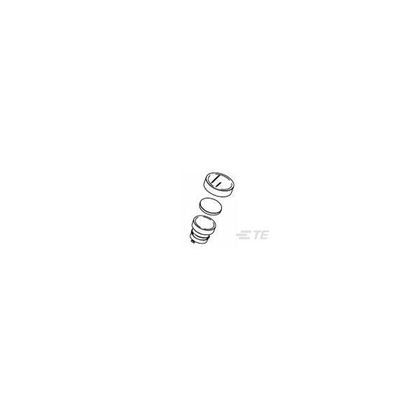 Te Connectivity 64E9=COLOR PB CAP WHITE ROUND 7-1437569-7 - main
